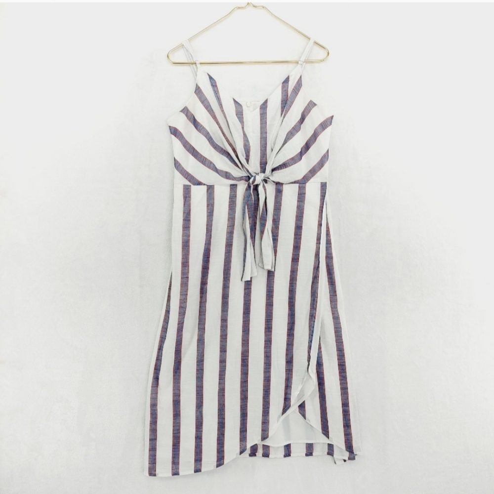 Banana Republic Stripped V-neck Midi dress